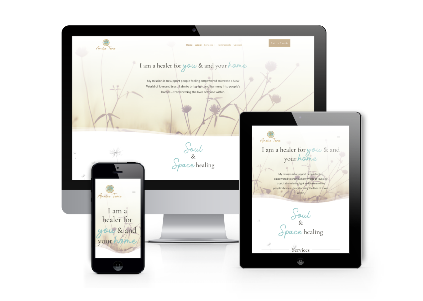 Spiritual Healer Website | Amelie Thevenet