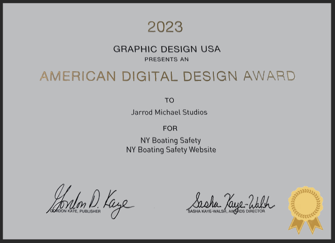 Award Cert NY Boating