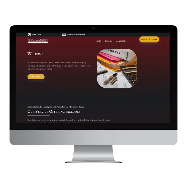 One Page Website for Accommodation in Devon