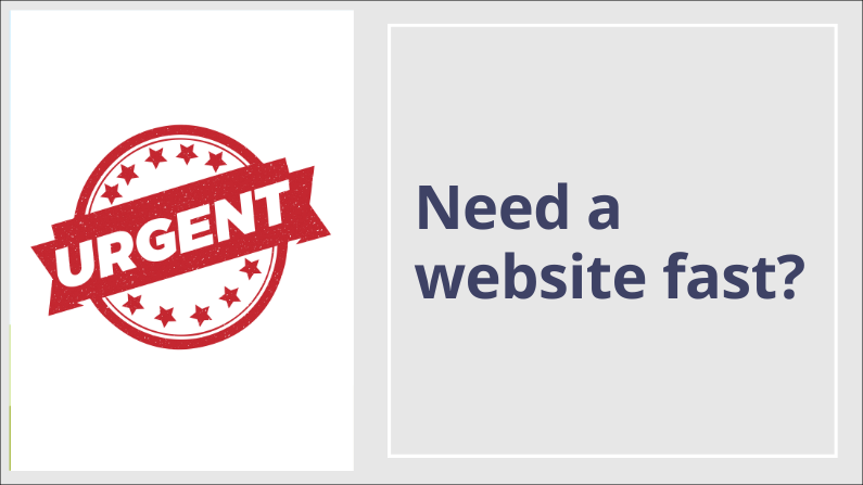 Need a Website Fast?
