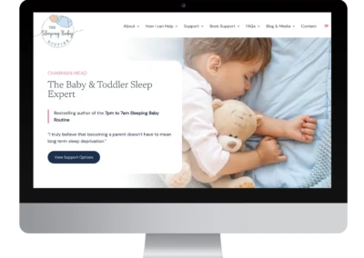 Example of e-commerce website on iMac screen